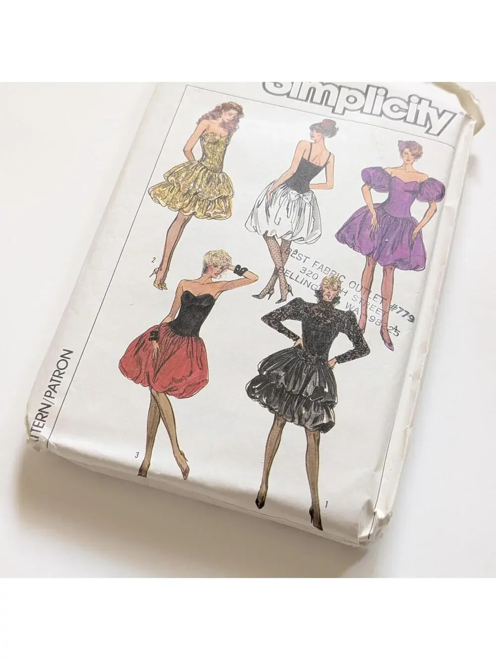 1987 Vintage Simplicity 8347 Sewing Pattern for Dresses